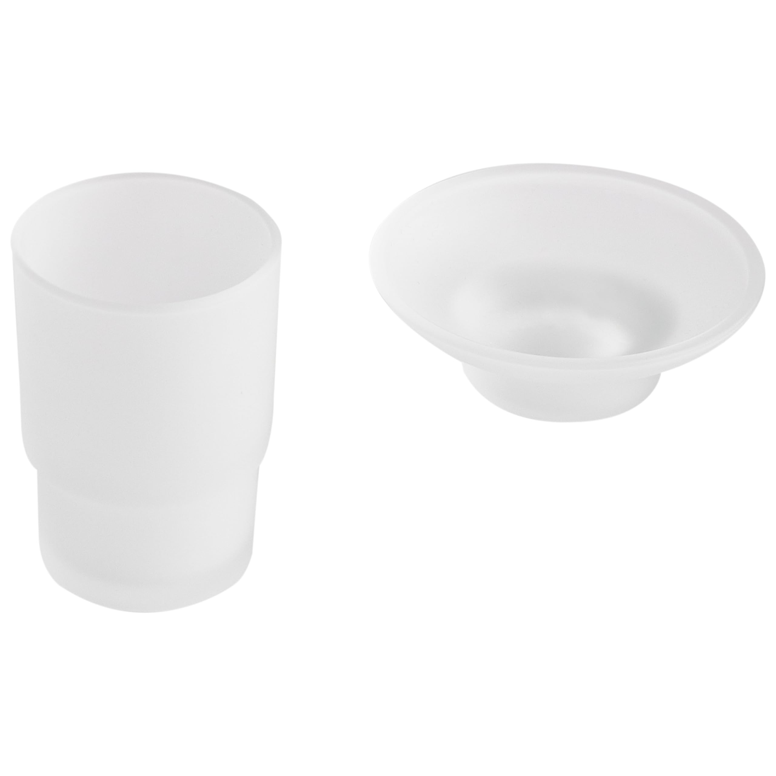 Ensemble de Quincaillerie de Salle de Bain Moderne 6 Pièces en Aluminium Mat avec Verre et Porte-Savon Accessoires Doré Pocone