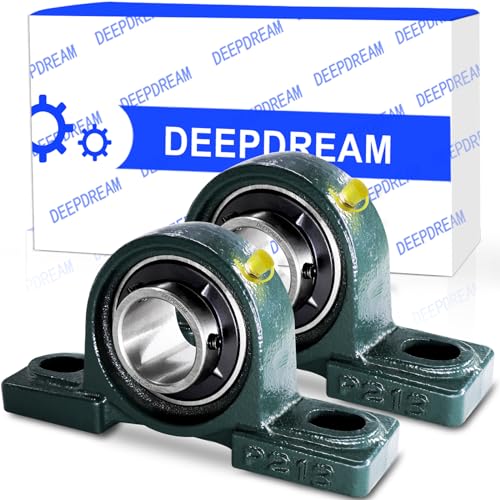 UCP213-40 Pillow Block Bearing - Pack of 2 Chrome Steel Bearings with 2 1/2" Bore, Self Alignment