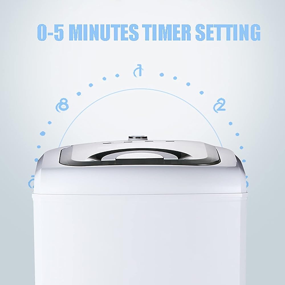 Lavadora portátil de carga superior de 7,5 kg, color blanco, eficiencia energética, controles de perilla, totalmente automática, uso residencial/comercial
