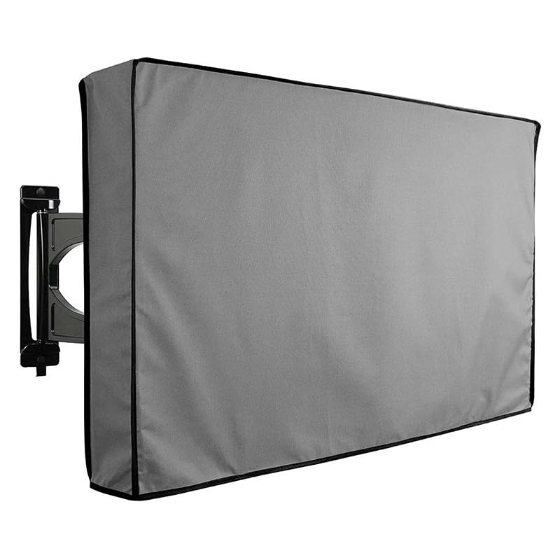 Funda Tv Exterior 22" To 85" Garden Patio TV Cover, Screen Weatherproof Dustproof Waterproof Protector Tv Exterior(Grey,For TV 55-58in)