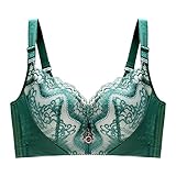 Necalisi büstenhebe Damen Grün Damen Push Up BH mit Bügel BH Gepolstert Elegant Vollschalen Floraler Spitze BH ohne Polster Soft Cup Pushup BH Damen 75C