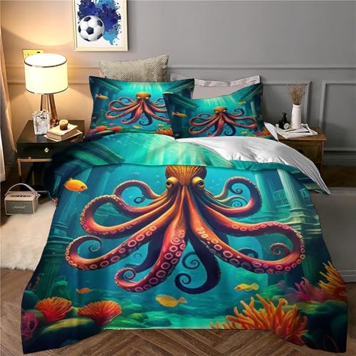 Housse de couette pieuvre zippee pour un change de linge de lit rapide - 5
