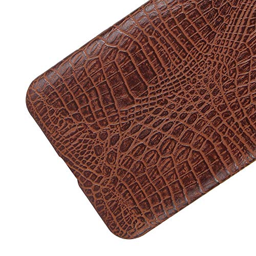 Image of Bright PU Leather Hard Back Case Cover for BlackBerry DTEK50 - Brown