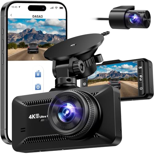 SUVCON Dash Cam Front and Rear 4K/1080P Full HD,...
