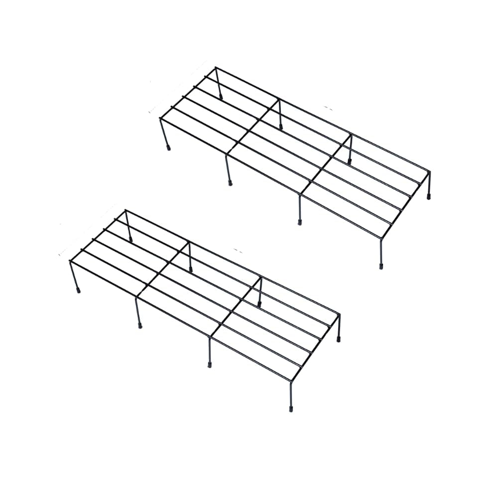 STAND MASTER Metal Black Color 24 inches Rectangular Shape Long Flower Pot/Gamla Stand for Balcony living room Garden Pot Holder Stand (24 inches LPS ) (Set of 2)-image-11