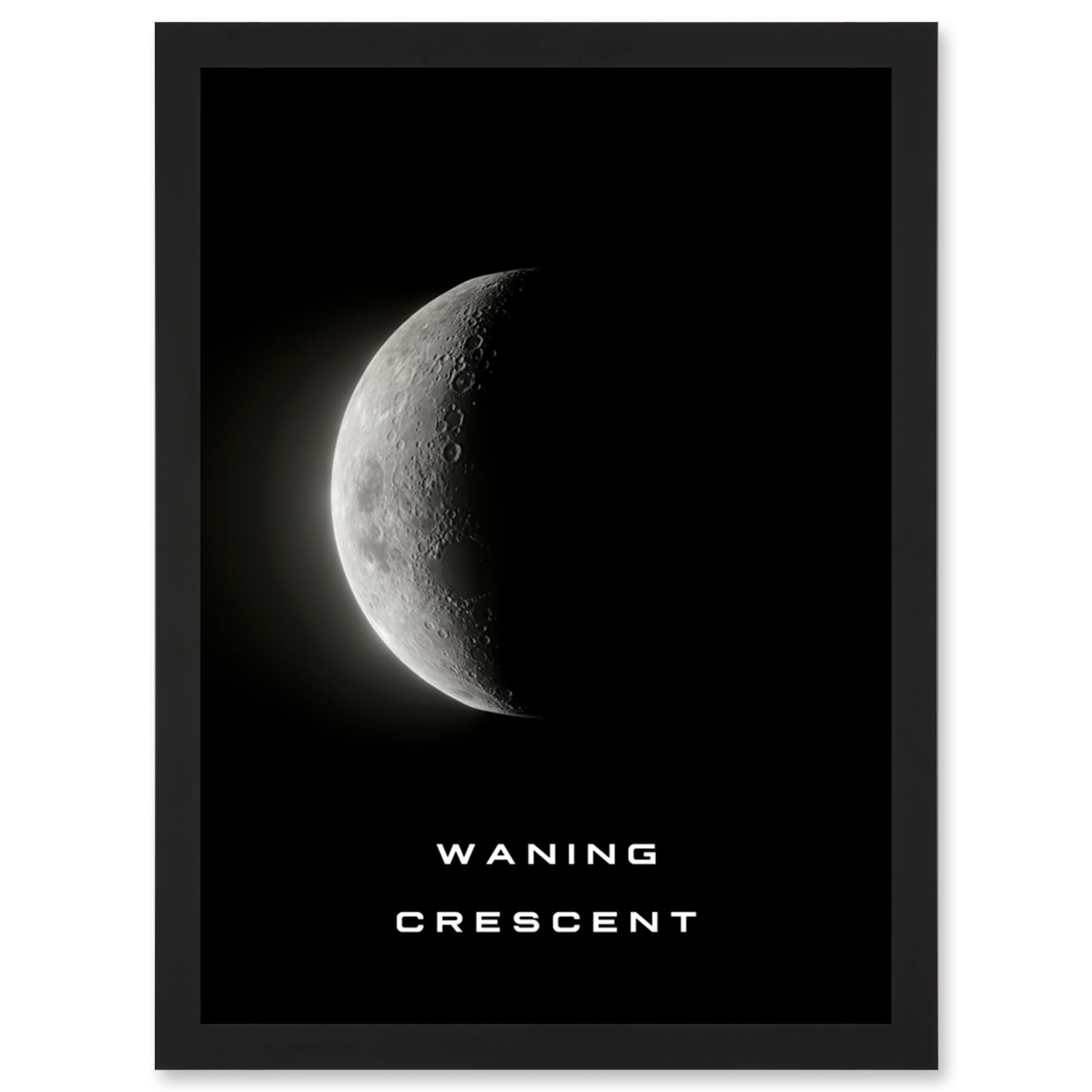 Artery8 Phases Of The Moon Astronomy Waning Crescent Lunar Space Poster Wall Art PrintA4 Size from B&Q