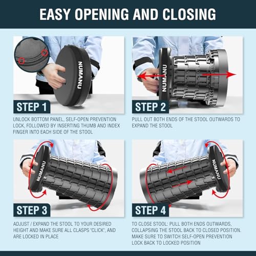 image for NUMANU 2025 Upgraded Padded Collapsible Stool, Max 620lbs 2.5