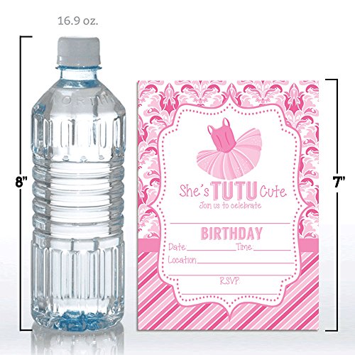 AmandaCreation Tutu Cute Ballerina Birthday Party Invitations #TOP30