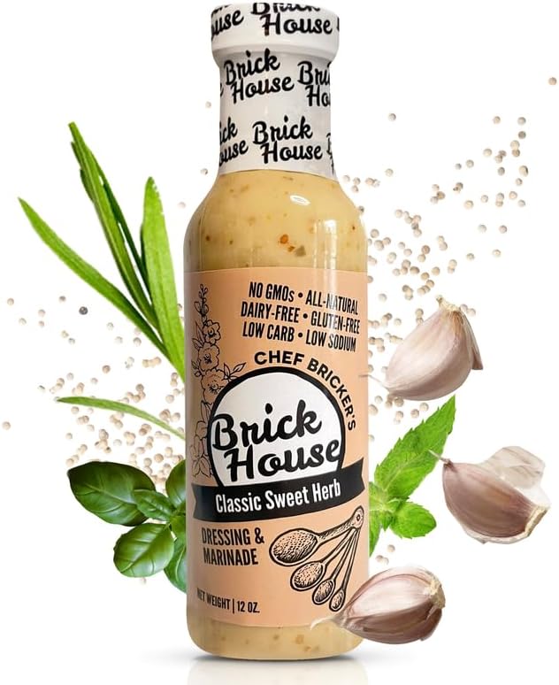 Classic Sweet Herb Vinaigrette Dressing & Marinade, 12 Oz - Low-Sodium, Low-Carb, Dairy-Free, Gluten-Free, Non-GMO, Clean Label Vinaigrette Salad Dressing, Keto-Friendly, Made in USA