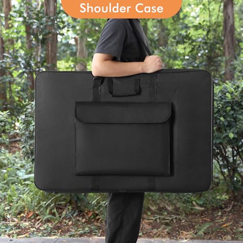 Image of 1st Place Products Premium Art Portfolio Case - 24 inch x 36 inch - Soft Sided - Steel Frame - Waterproof & Tear Resistant - Artwork, Photography, Sketch, LCD, Monitor, Solar Panel - Shoulder Straps & Handles
