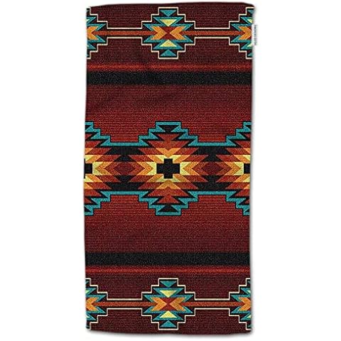 HGOD DESIGNS Southwest Chevron Hand Towels American Soft Hand Towel for Bathroom Kitchen Yoga Gym Decorative Towels 15"X30" Cover