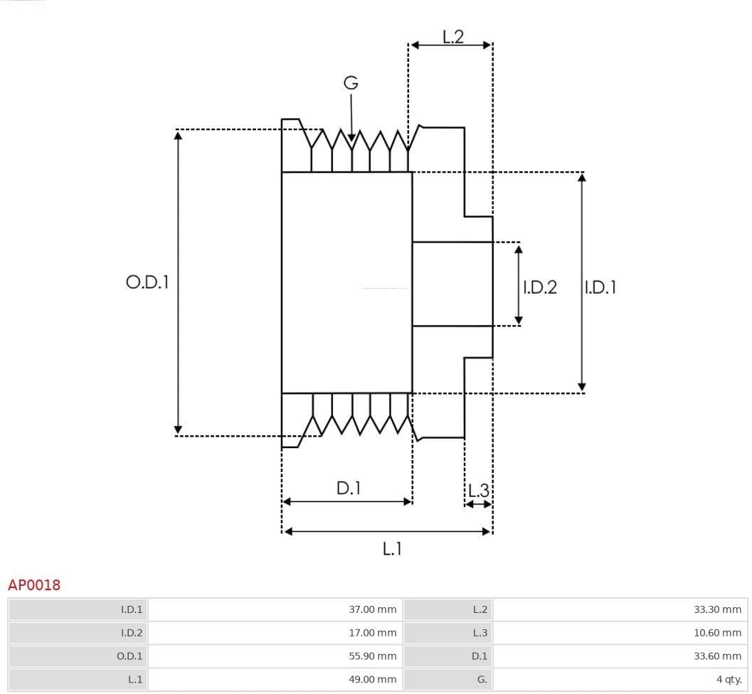AS-PL AP0018 Alternator Pulleys/Alternator Pulleys