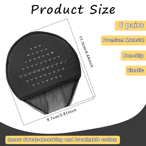 Women's Toe Topper Socks Seamless Socks with Padding Cushion Non-Slip No Show Half Socks for Women Girls2