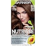 Garnier Nutrisse Ultra Coverage Hair Color, 600 Deep Light Natural Brown (Spiced Hazelnut) Permanent Hair Dye (Packaging May Vary)