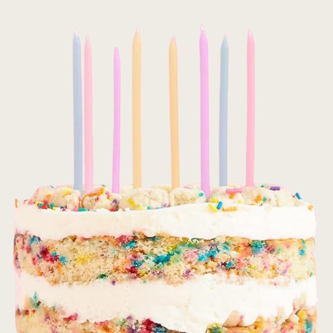 60 Pcs Birthday Decorations Cake Candles for Wedding Party Restaurant Bar Cupcake BBQ Decorations