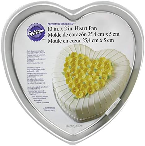 Wilton Decorator Preferred Heart Shaped Aluminum Cake Pan, 10-Inch, Light