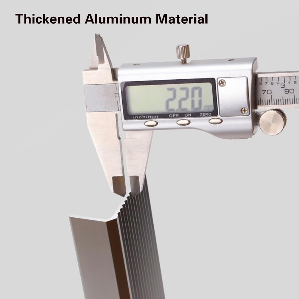 Protector De Borde De Escalera, Perfil De Aluminio Antideslizante Cantonera Protector De Borde Forma De L para Escaleras De Madera Metal Y Baldosas(Rose Gold,3pc-130cm/51in)