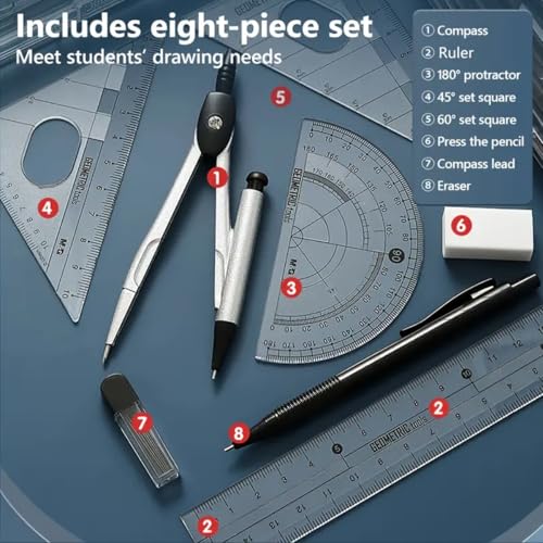 Compass Geometry Too for Students transferidor portátil e conjunto de bússola suprimentos de arquite