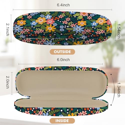 Image of Glasses Case Hard Shell,Portable Protective Eyeglasses Case, Eyeglass Holder Box with Cleaning Cloth, for men women