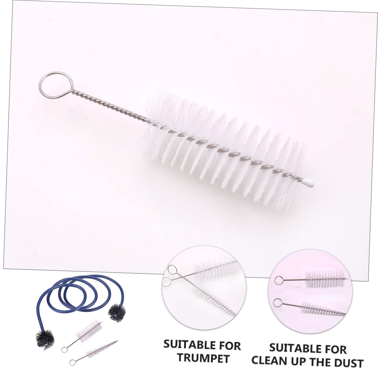 BESTonZON Trumpet Cleaning Brush Kit Trumpet Care Tools 3 Pieces Cleaning Brush Set