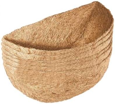 BestNest Compra a granel de 6 revestimientos de fibra de coco semicirculares Panacea 88596, 16" L cada uno