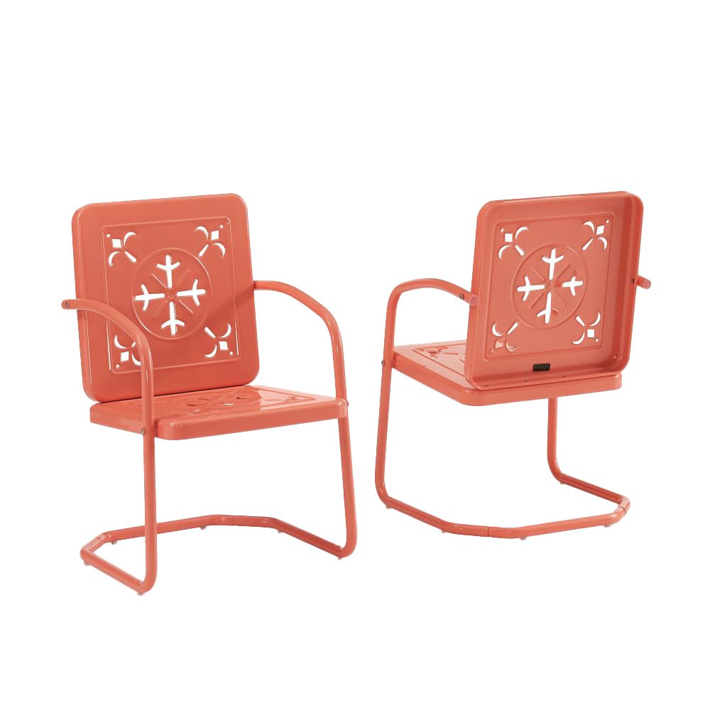 Crosley Furniture Azalea 2-Piece Retro Metal Outdoor Patio Chair Set