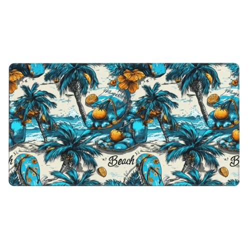Tapis de souris pour ordinateur portable grand format xxl et tapis bureau bleu