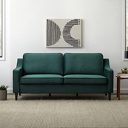 Edenbrook Jensen Upholstered Sofa with Scooped Arms - Seats Three -Transitional Style -Multiple Colors, Green