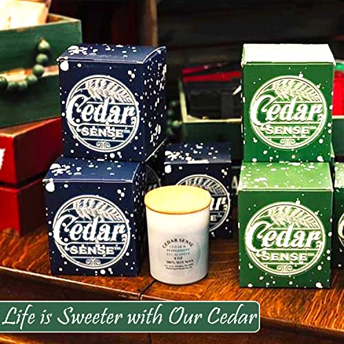 Eucalyptus Peppermint Cedar Scented Candles | Cedar Wood Scented Candle | 2.6 Oz Long Burn | Soy Candles For Home Scented | Aromatherapy Candle For Home | Made In America Candles #TOP7
