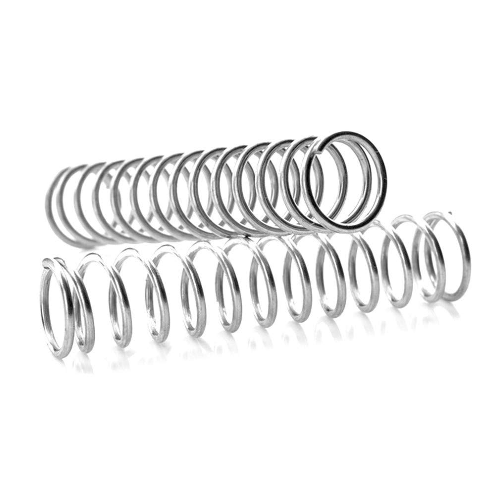 5 Ressorts Compression Acier - 20mm Diamètre Extérieur - 2.5mm Fil - 70mm Longueur Libre