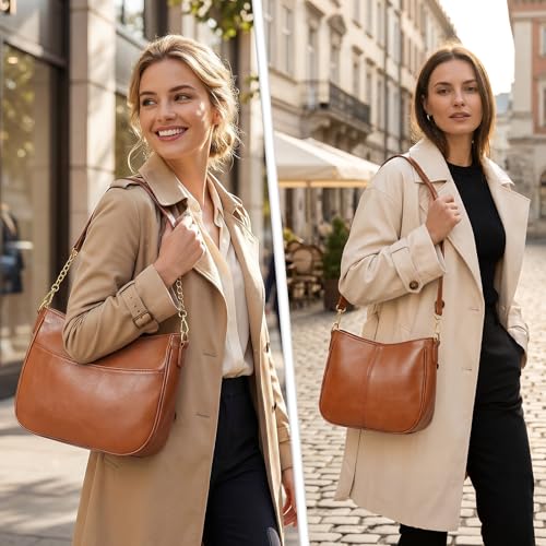 Image of Shoulder Bag for Women, Vegan Leather Classic Crossbody Purses Handbags, Trendy Hobo Bag Tote Purses for Women