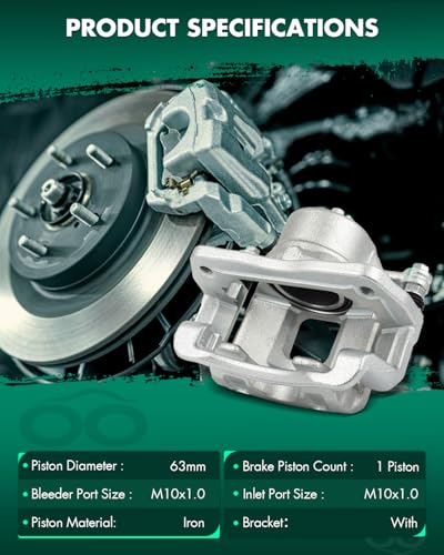 Image of SCITOO 19B6463 Front Left Disc Brake Caliper Assembly w /Bracket For Hyundai For Santa Fe 2010-2012,For Kia For Sorento 2011-2013