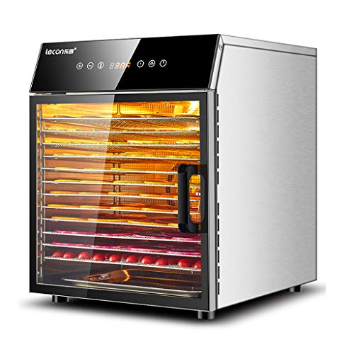 Food dryer WRJ@ Dörrautomat Edelstahl • 24 Stunden Timer • 1000 Watt • LED Bedienfeld für Temperatur & Timer