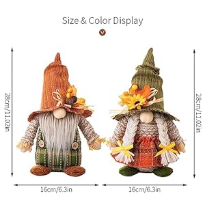 Ochine 2 Pcs Fall Decor Autumn Harvest Gnomes Plush Ornaments Gifts Handmade Swedish Tomte Gnome Doll for Home Holiday Decorations Ochine 2 Pcs Fall Decor Autumn Harvest Gnomes Plush Ornaments Gifts Handmade Swedish Tomte Gnome Doll for Home Holiday Decorations