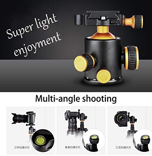 LLluckyHW Aluminiumlegierung Stativ und Stativtasche und 360° Panorama Kugelkopf für Spiegelreflexkamera DSLR-Tripod mit… – Bild 5