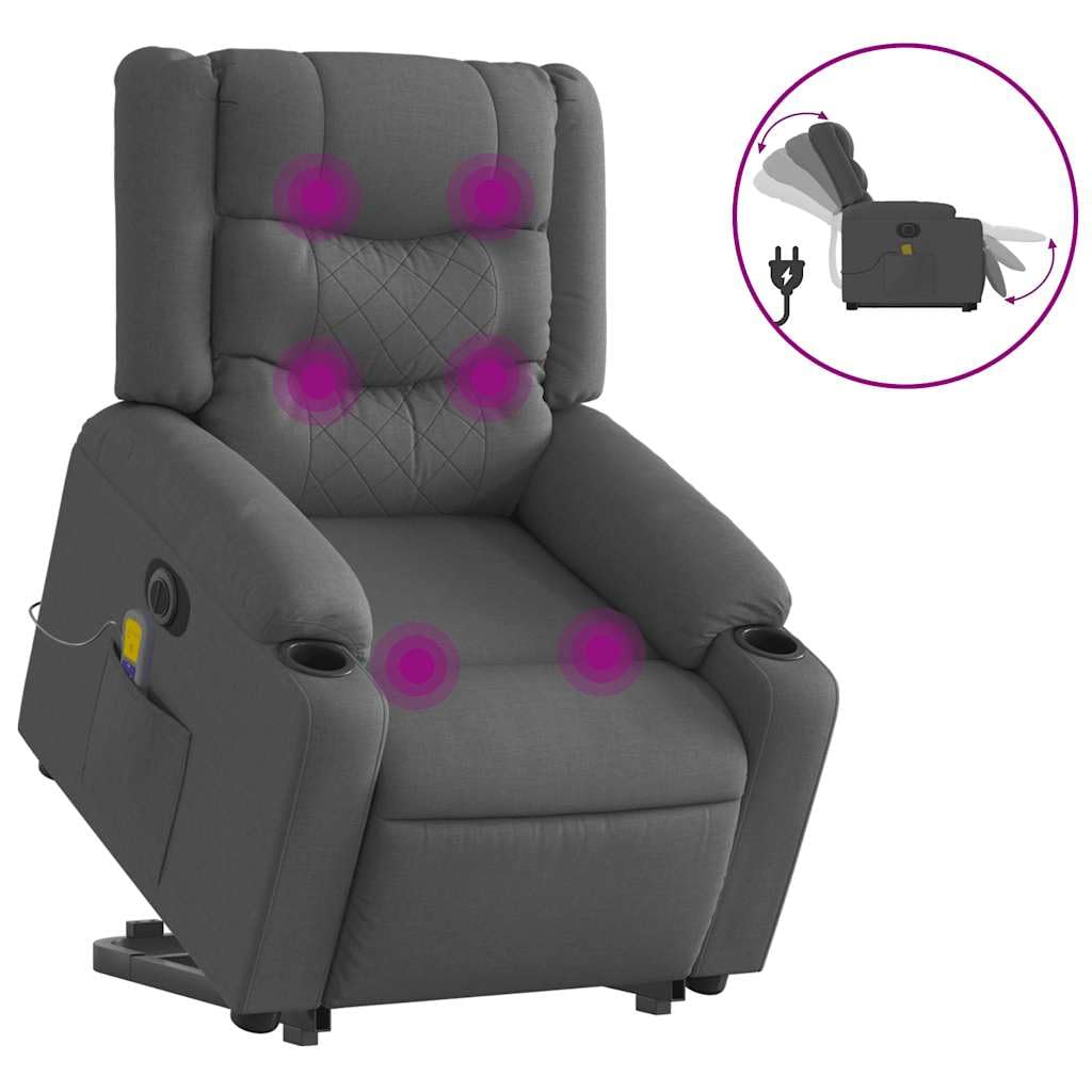 Teenpull Electric Massage Recliner Chair Dark Gray Home Massager, Reclining Seat, Relax, Body, Office, Comfort