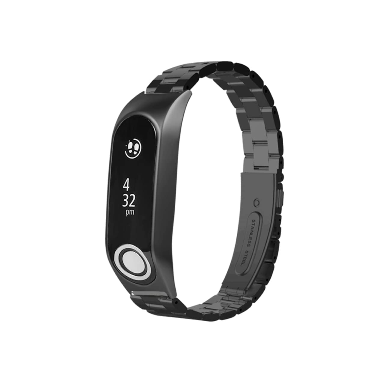 Mikikit 2stücke Ersatzarmband Aus Edelstahl Für Touch Robustes Ergonomisches Design Für Fitnessuhren Kompatibel Mit Touch Cardio Eleganter Stil Für Männer Und Frauen Schwarz