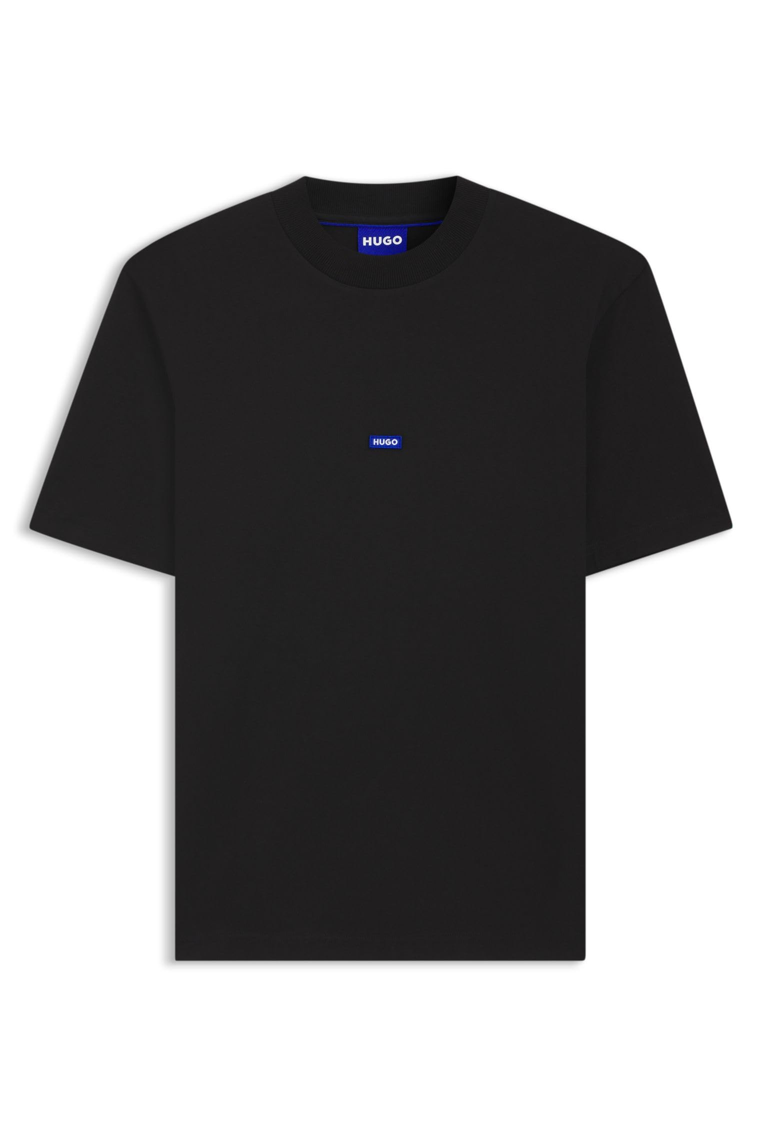 HUGO Herren Nieros T-Shirt aus Baumwoll-Jersey mit Logo-Badge