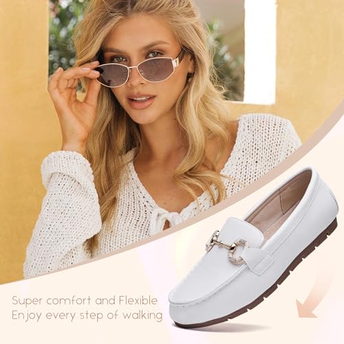 Image of Women's Knit Slip On Loafers - Breathable Mesh Flats with Memory Foam Insole & Arch Support, Non-Slip Comfortable Shoes for Work Office Commute, Driving, Casual Daily Walking (Wide Foot Friendly)