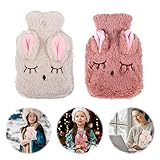 Cuál es el tejido más caliente: Descubre la mejor opción para el invierno Botella de Agua Caliente con Funda Suave, 2 Pcs Hot Water Bottle, Botellas de Agua Caliente con Fundas Tejidas, Bolsa de Agua Caliente para Niños, Adultos Calefacción Cuello, Hombros, Espalda