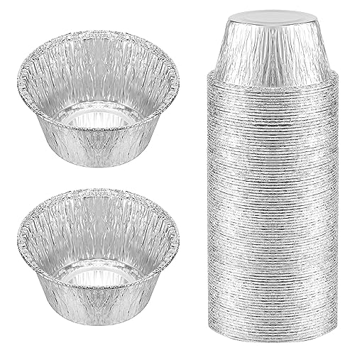 yeraa Tasse de Papier D'Aluminium de Ramequin de Papier D'Aluminium 150 Tasse de Cuisson Jetable de Papier D'Aluminium de Ramequin de Paquet de 150