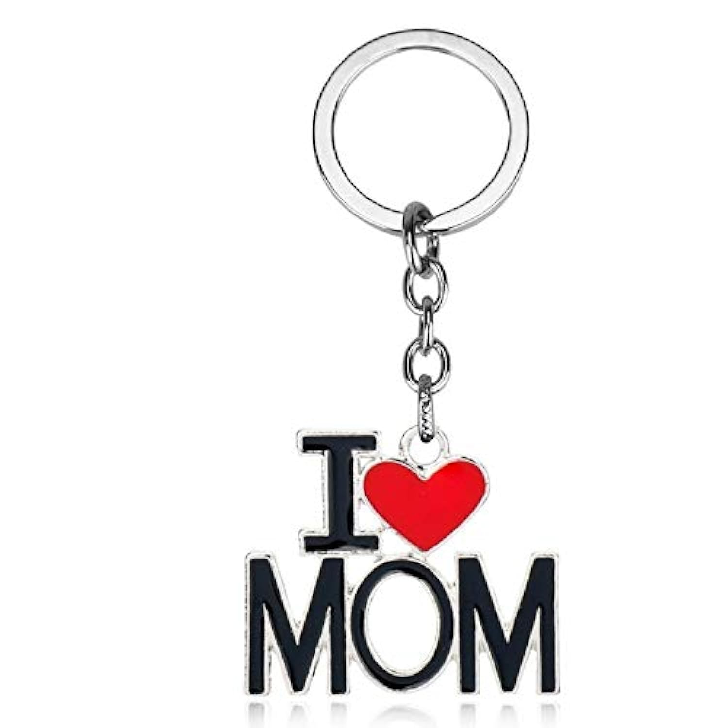 SOLDOUTFamily Jewelry I Love Dad Mom Papa Mama Heart Love Mother's Day Drop Oil Pendant Keychain Key Ring Accessories
