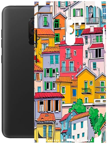 Image of AtOdds - Full Body Back Screen Guard Protector Film - Lamination Wrap Skin Sticker Compatible with Poco F1 | Scratchproof Matte Finish (Concrete Jungle)