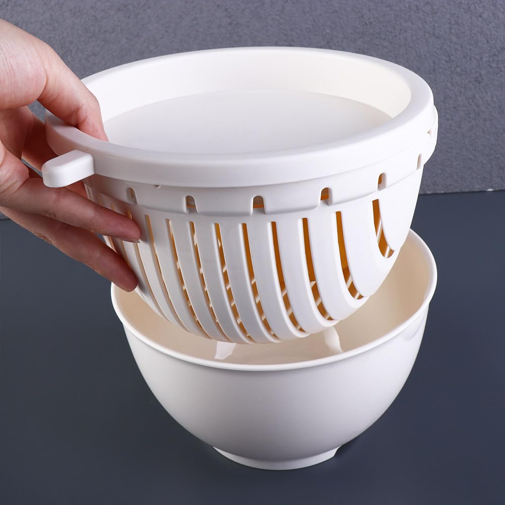 Vctitil Salad Cutter Bowl – Multi-Functional Vegetable Chopper, Rotatable Double Layer, Food Grade PP Material - View #5