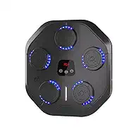 Music Boxing Machine with Boxing Gloves Bluetooth Wall Mounted Boxing Machine Training Punching Exercise Suitable for Adults Kids Home, Office and Indoor Use - Black