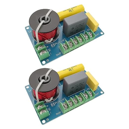 3 Way Speaker Crossover, PUV-W3 200W Passive Crossover for HiFi Home Audio 4 to 8 Ohm Bass Mediant Tweeter Bookshelf Speakers - 2Pack