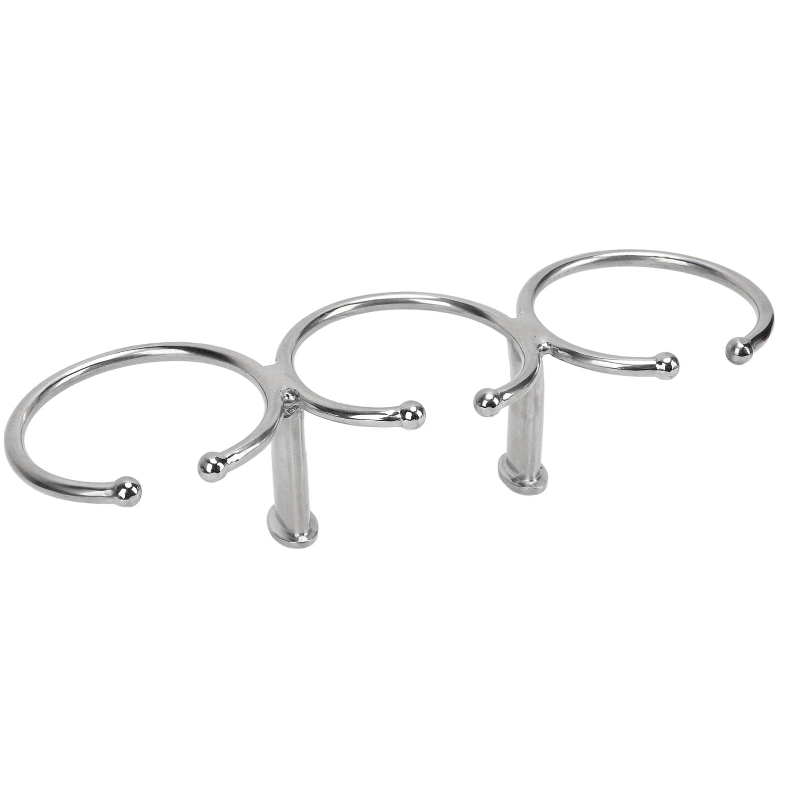 Yctze Portavasos con Triple Anillo para Barco, Acero Inoxidable 316, Acabado Pulido, Diseño Abierto, Portavasos Marino de Alta Estabilidad para Yate, Camión, Coche, Apartamento, RV