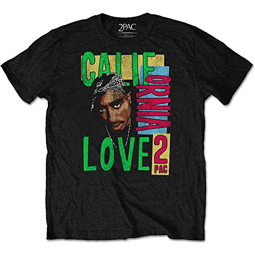 Image of Tupac Cali Love 2Pac Shakur California Love Mens Black T-Shirt (Large)