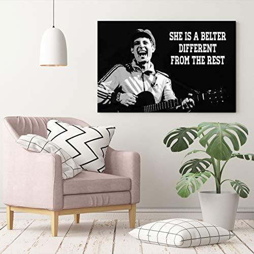 CanvasArtShop GERRY CINNAMON QUOTE SHE IS A BELTER CANVAS WALL ART PRINT ARTWORK DEEP FRAMED (18in x 12in / 45cm x 30cm)
