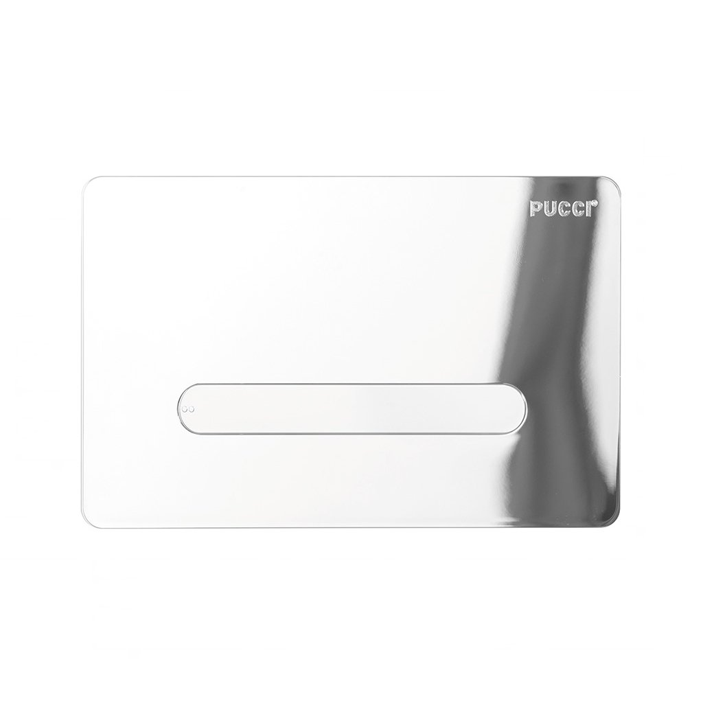 Placa fina para descarga de agua empotrada sara cromada 80130672 pucci 672